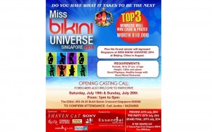 Miss Bikini Universe Singapore 2014 Casting